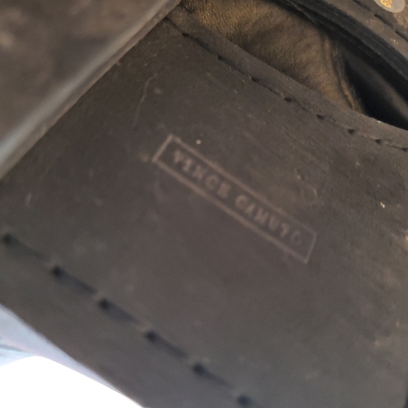 Vince Camuto Black Genuine Leather Boots Buckles Size 9 39 - Picture 11 of 11